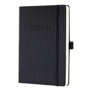 Buchkalender C2603, Conceptum, schwarz, 1 Woche / 1 Seite,  (A5), 2025/2026