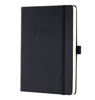Buchkalender C2603, Conceptum, schwarz, 1 Woche / 1 Seite,  (A5), 2025/2026