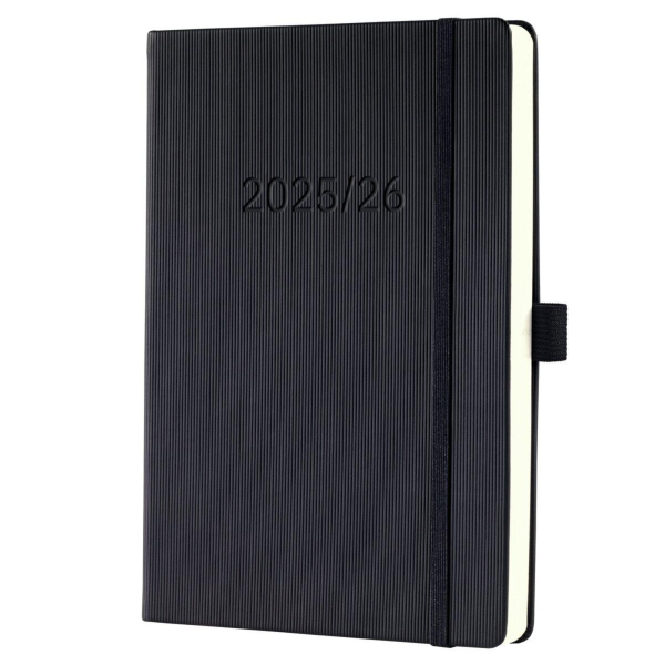 4004360773655 - Buchkalender C2603 Conceptum schwarz links Woche   rechts Notizseite   2 Seiten  (A5) 2025 2026 4004360773655 Sigel