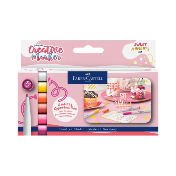 5 Stück Faber-Castell Kreativmarkeretui 6ST Sweet Moments 4005401606024 Faber-Castell 6 Stück