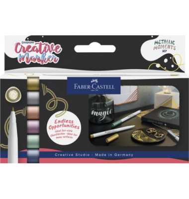 Kreativmarkeretui 6ST Metallic Moments
