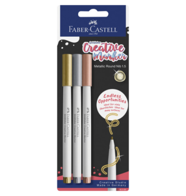 Kreativmarkeretui 3ST Metallic 1,5mm