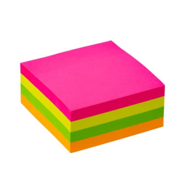 Haftnotizen KF10497, neongelb/neongr&uuml;n/neonorange/magenta