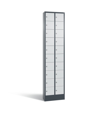 Fachschrank 20Fächer 195x46x20cm an/lgr