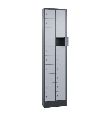 Fachschrank 20Fächer 195x46x20cm an/alu