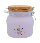 Spardose Glas Bee lila