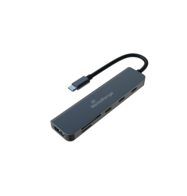 Verteiler USB Type-C auf Multi silber