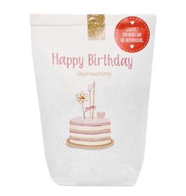 Wundert&uuml;te 63688 , "Happy Birthday &Uuml;berraschung", 14x22cm (BxL), in Papiert&uuml;te