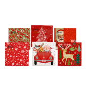 Weihnachtsservietten Atelier 1180-25364, farbig sortiert / Weihnachten, 3-lagig, 33x33cm