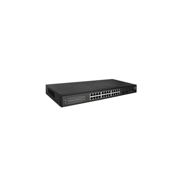 LevelOne GES-2126 Hilbert 26-Port Gigabit Smart Lite Switch, 24 x Gigabit RJ45, 2 x Gigabit SFP
