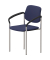 Besucherstuhl STYL ARM, blau / chrom, 4-Fuß-Gestell