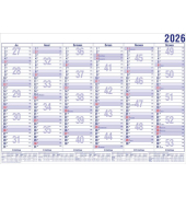 Arbeitstagekalender 21000, 6 Monate / 1 Seite, 30x20cm (HxB) (A4, 29,7cmx21cm), 2026*