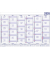 Arbeitstagekalender 21000, 6 Monate / 1 Seite, 30x20cm (A4, 29,7cmx21cm), 2027