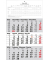 3-Monats-Wandkalender, 3 Monate1 Seite, 30 x 49 cm, Datumsschieber rot, Druck: schwarzrot