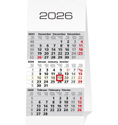 3-Monats-Tischkalender, 3 Monate1 Seite, 10 x 18,5 cm, Karton