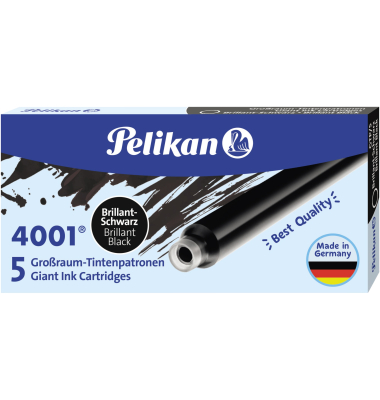 Füllerpatronen 4001GTP/5 310615 brilliantschwarz Großraumpatrone