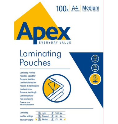 Apex Laminierfolie, A4,125mic