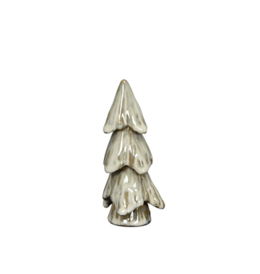 Weihn.Deko Baum Porzellan creme