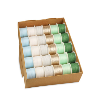 Ringelband Poly Glitter sortiert