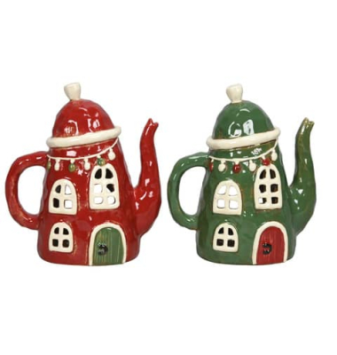 Windlicht 652182000994 Kanne farbig sortiert 17,5x10x19,5cm 