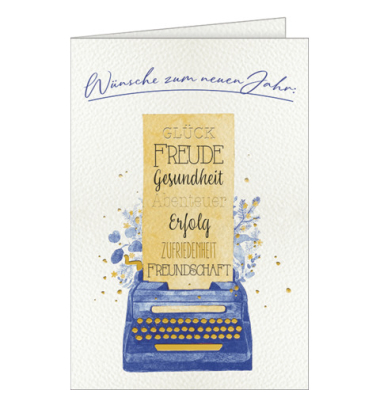 Glückwunschkarten Neujahrsbillett 22-1219 11,5x17 cm 115mm x 170mm (BxH) bunt