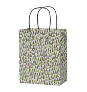 Geschenktasche 671007025923, Weihnachten, mit Tragehenkel, Tannenb&auml;ume, 20mm x 25cm