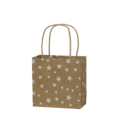 Geschenktasche 671009016200, Weihnachten, mit Tragehenkel, Sterne, 16cm x 16cm