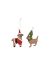 Weihnachtsanh&auml;nger Hund aus Wolle  sortiert