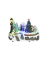 Winterlandschaft Tanne mit LED bunt