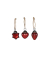 Weihn. Behang Glas rot sort