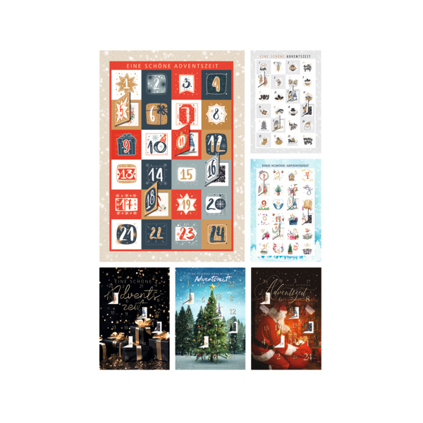 36 Stück Eulzer Adventskalender 21-2797 6 Motive sortiert 9004546572961 Eulzer
