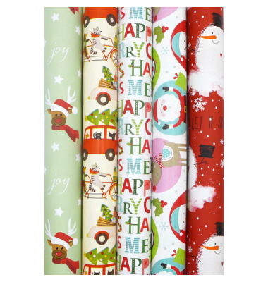 Weihn.Geschenkpapierrolle 2mx70cm sort.