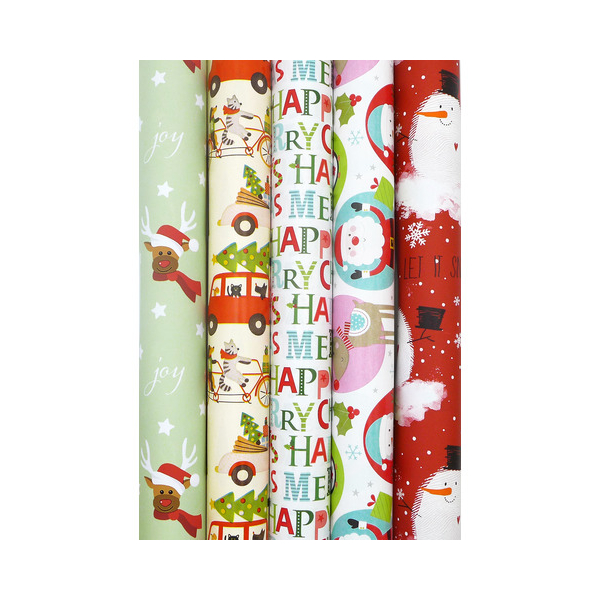 25 Stück Braun und Company Geschenkpapier 1330-25371/PBS, sortiert, farbig sortiert  Braun und Company 2 Meter
