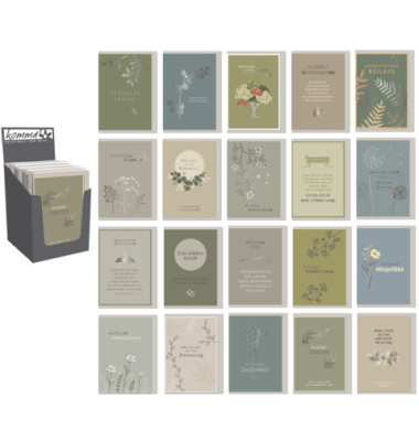 Trauerkarten 72007101 wei&szlig;/schwarz