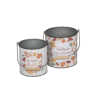 Eimer mit Henkel 2ST bunt