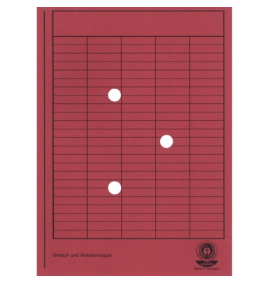 Umlaufmappe 8020003_1, A4 rot Karton 250g