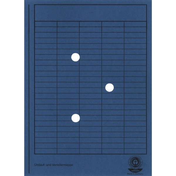 4018924822048 - Umlaufmappe aus Karton 250g mit Gitterdruck + Schaulöchern blau 4018924822048 HEAD