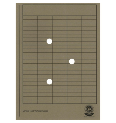 Umlaufmappe 8020009_1, A4 grau Karton 250g