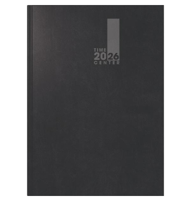 Buchkalender TIME CENTER 2026 schwarz