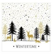 Weihn.Zelltuchserviette 25x25cm