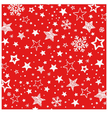 Weihn.Zelltuchserviette 33x33cm
