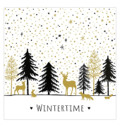 Weihnachtsservietten Atelier 1111-25523, mehrfarbig / Modern Wintertime, 3-lagig, 33x33cm