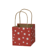 Geschenktasche 671013012449, Weihnachten, mit Tragehenkel, Sterne, 12cm x 12cm