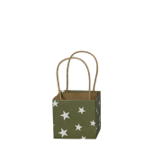 Geschenktasche 671013008911, Weihnachten, mit Tragehenkel, Sterne, 8,5cm x 8,5cm