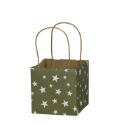 Geschenktasche 671013012911, Weihnachten, mit Tragehenkel, Sterne, 12cm x 12cm