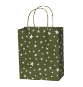 Geschenktasche 671014025911, Weihnachten, mit Tragehenkel, Sterne, 25cm x 20cm