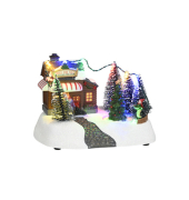 Winterlandschaft Tannenbaumverkauf bunt