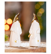 Weihn.Figur Santa LED weiß