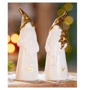 Weihn.Figur Santa LED weiß