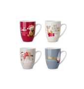 Kaffeebecher Happy Christmas sortiert